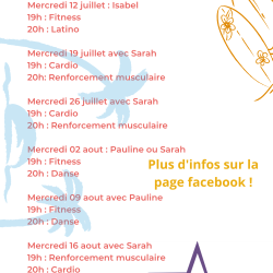 COURS PENDANT L'ETE