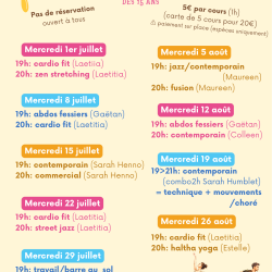 COURS ETE 2026